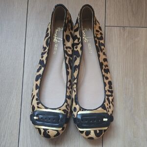 FRANCO SARTO Calf Hair Animal Print Ballet Flats Sz 8.5